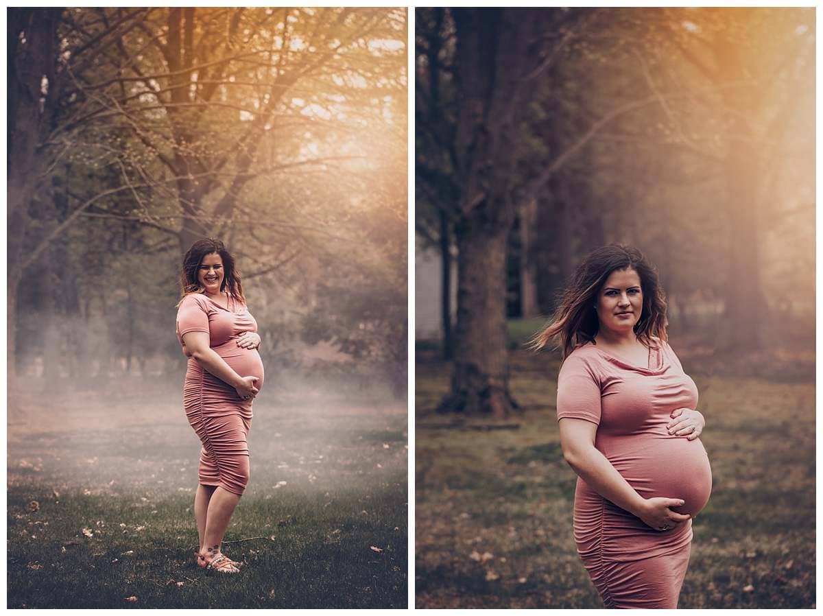 whimsical outdoor maternity photos in port huron michigan