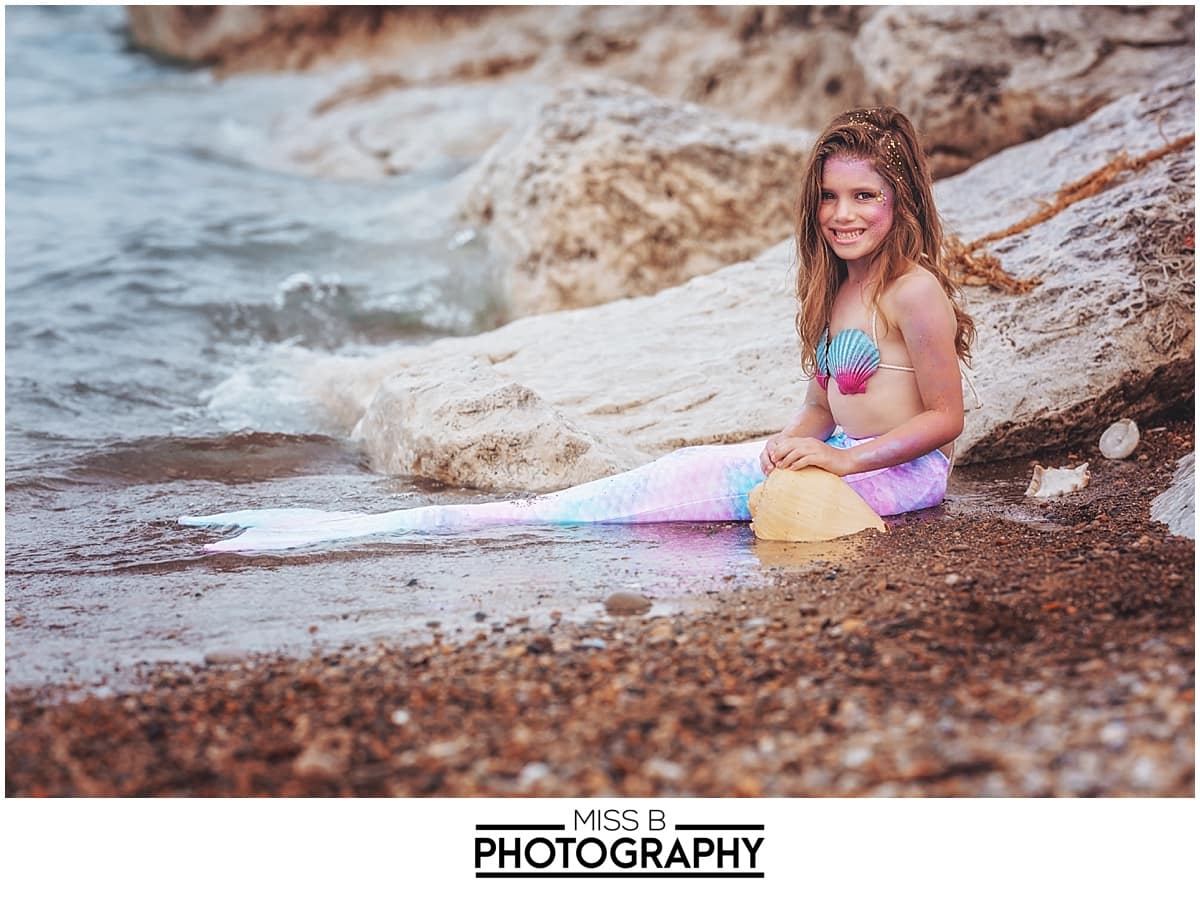 Mermaid photoshoot, port huron child photographer 