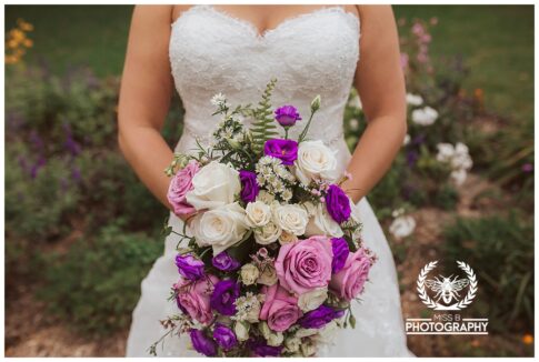 Bridal bouquet detail shot