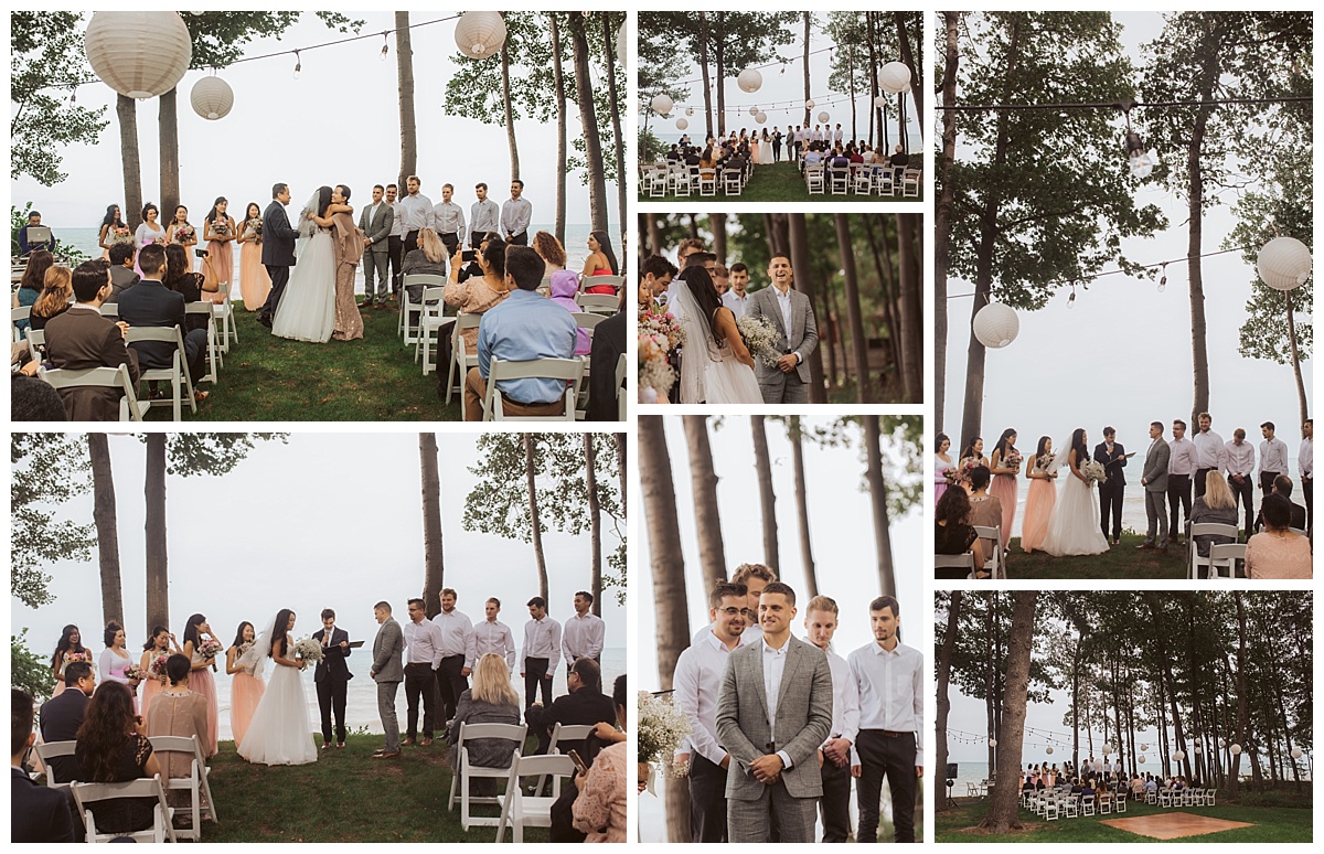 LExington Michigan beach wedding, Port Huron MIchigan wedding, Groom detail, Beach ceremony