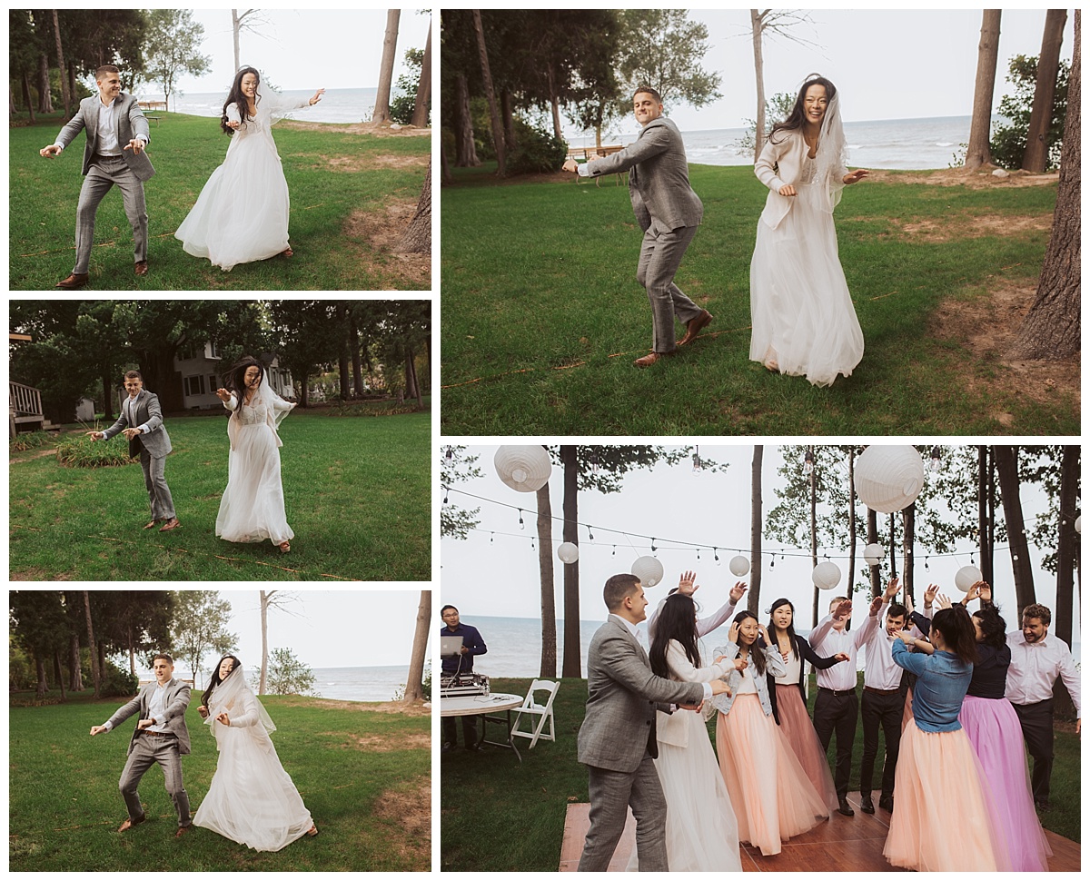 LExington Michigan beach wedding, Port Huron MIchigan wedding, Groom detail, Bride and groom rustic beach wedding, beach reception