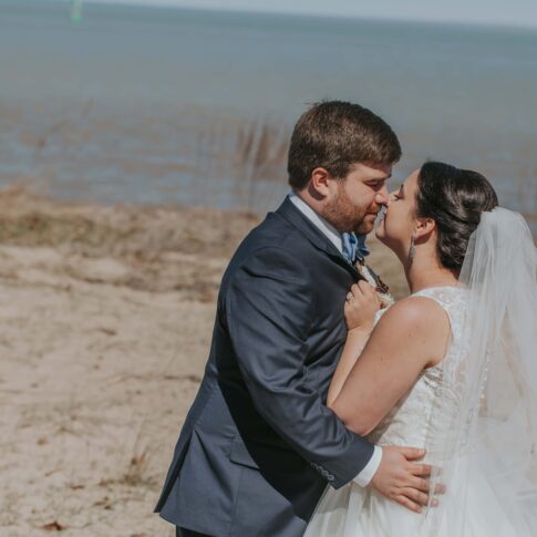 Lighthouse beach wedding photo port huron michigan