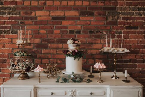 Wedding cake and sweet table