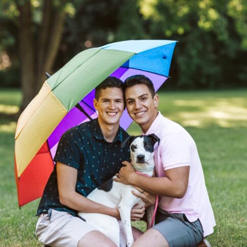 Same sex couples shoot, LGBTQ friendly photographer, two guys, gay love session, Gay engagement photographer, pride session, Michigan LGBTQ photographer, rainbow session, two guys and a dog,