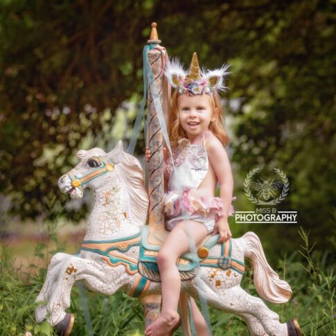 Carousel session, unicorn photo, port huron childrens photographer